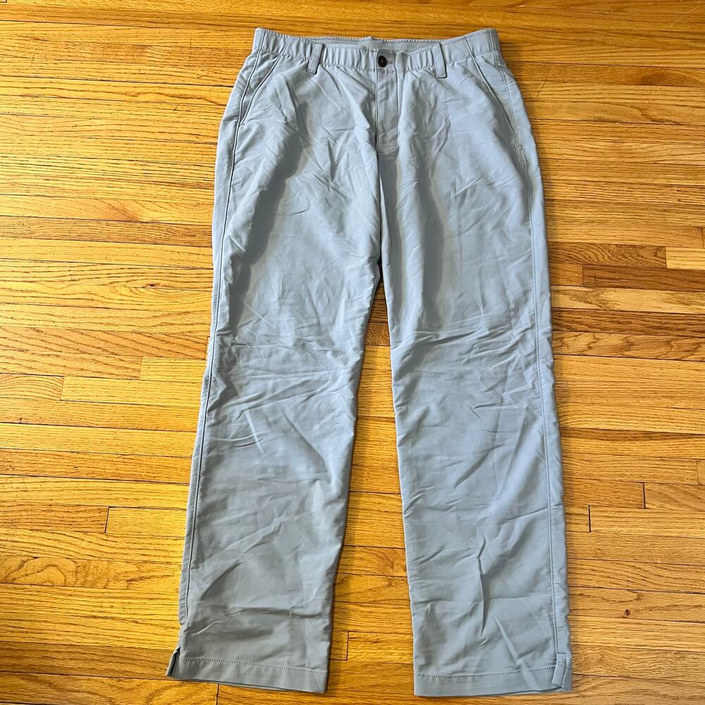 Under Armour Pants Mens 36 X32 Light Gray Performance Golf Straight Leg